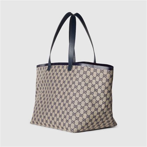 gucci canvas tote blue|Gucci totissima medium tote bag.